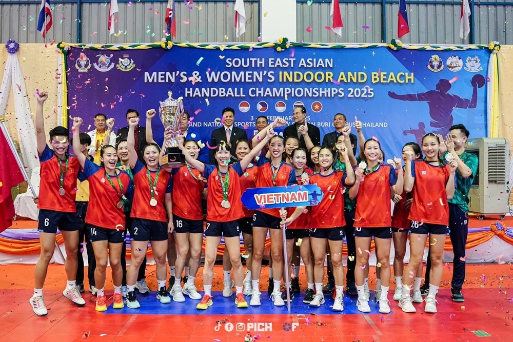 Vietnam claims Southeast Asian women's indoor handball championship title